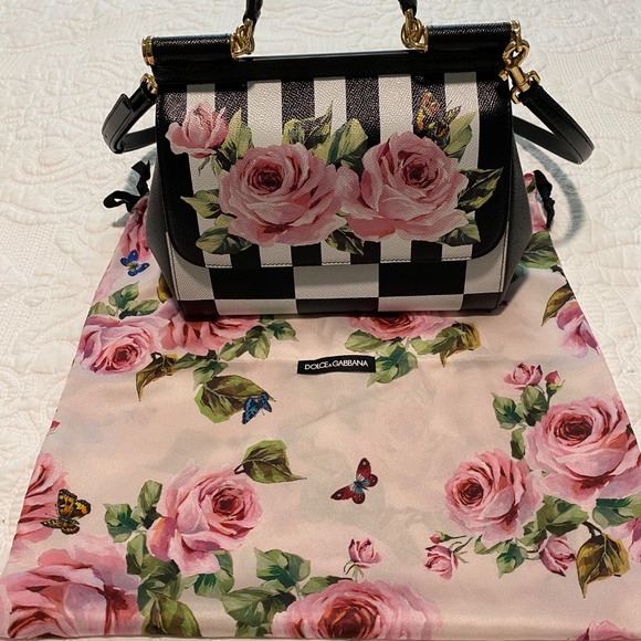 Dolce and Gabbana Dauphine Rose Miss Sicily Shoulder Bag - Picture 4 of 16